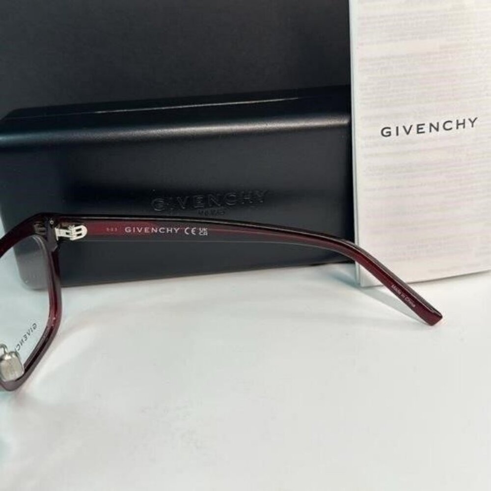 Givenchy GV50053F Shiny Bordeaux Designer Glasses for Men - Bold Style - Picture 5 of 12